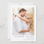 Magnolia Eucalyptus Foto Greenery Wedding Einladung (Rückseite)