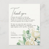 Magnolia Eucalyptus Vielen Dank Empfang Card Postkarte (Vorderseite)