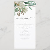 Magnolia Eucalyptus Watercolor Menükarte (Vorderseite)