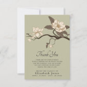 Magnolia Feier des Lebens Dankeschön Karte (Vorderseite)