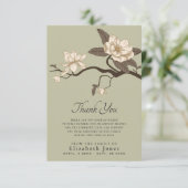 Magnolia Feier des Lebens Dankeschön Karte (Stehend Vorderseite)