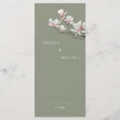 Magnolia Fine Art Floral Menükarte (Rückseite)