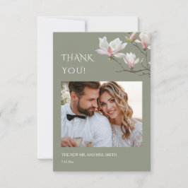 Magnolia Fine Art Flowers Wedding Thank You Card Dankeskarte