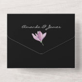 Magnolia Flora Hochzeit All In One Einladung (Rückseite)