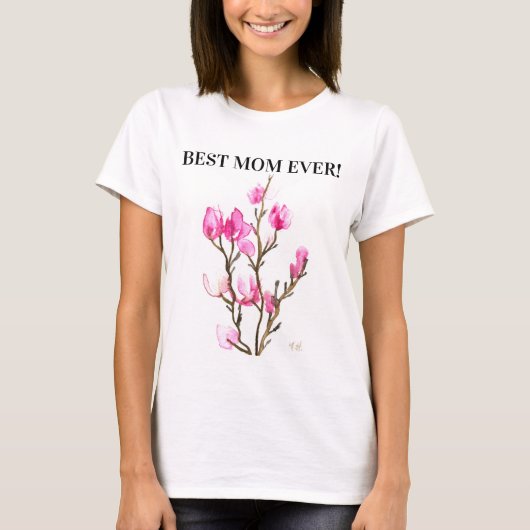Magnolia Flora Magnolia Rosa Tessin T-Shirt (Vorderseite)