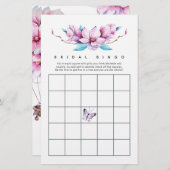 Magnolia Floral Brautparty Bingo (Vorne/Hinten)