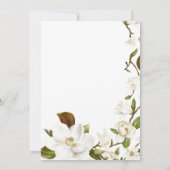 Magnolia Floral Couples Dusche Einladung (Rückseite)