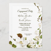 Magnolia Floral Couples Dusche Einladung (Vorne/Hinten)