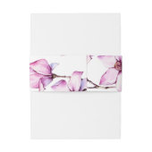 Magnolia Floral Einladungsbanderole (Rückseitenbeispiel)