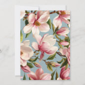 Magnolia Floral First Communion  Einladung (Rückseite)