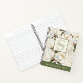 Magnolia Floral Monogram Notebook Notizblock (Innenseite)