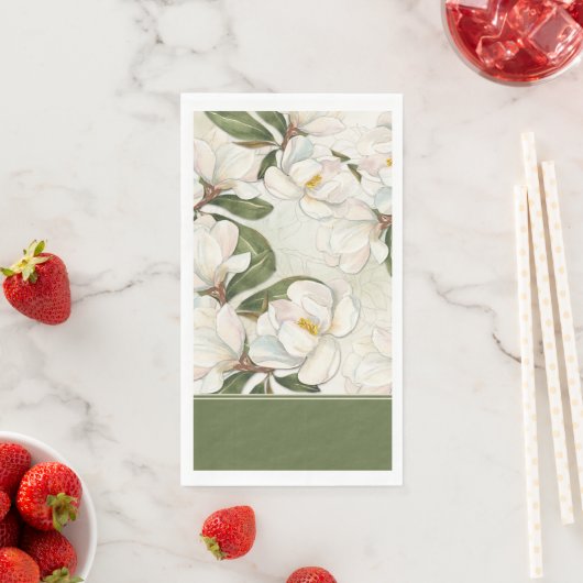 Magnolia Floral Paper Handtuch Serviette (Beispiel)