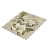 Magnolia Floral Print Decorative Tile Fliese (Seite)