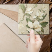 Magnolia Floral Print Decorative Tile Fliese