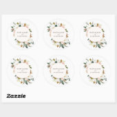 Magnolia Floral Runder Aufkleber (Blatt)