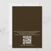 Magnolia Floral Rustic Elegant QR Code Wedding Einladung (Rückseite)