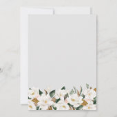 Magnolia floral Taufe Einladung (Rückseite)