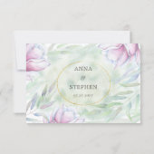 Magnolia Floral UAWG RSVP Karte (Rückseite)