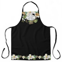 Magnolia Floral Wasserfarbe Schwarz n Weiße Küche