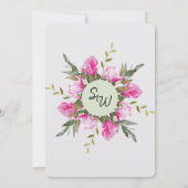 Magnolia Floral Watercolor Engagement Party Einladung (Rückseite)