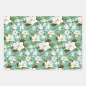 Magnolia Floral Wedding Geschenkpapier Set (Vorderseite 2)