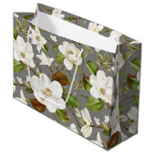 Magnolia Floral Wedding Große Geschenktüte (Vorderseite Schrägansicht)