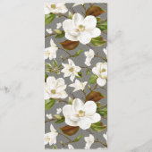 Magnolia Floral Wedding Menükarte (Rückseite)