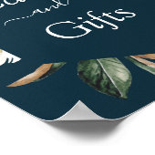 Magnolia florale Marinekarten Hochzeitskarten & Ge Poster (Ecke)