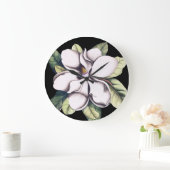 Magnolia Flower Große Wanduhr (Zuhause)
