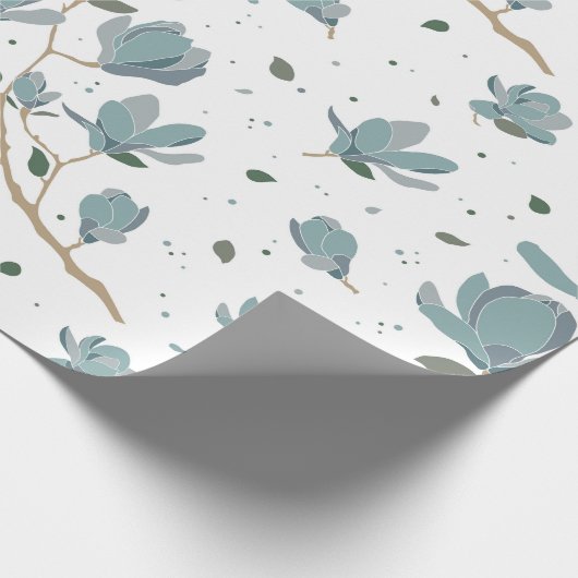 Magnolia flower pattern geschenkpapier (Ecke)