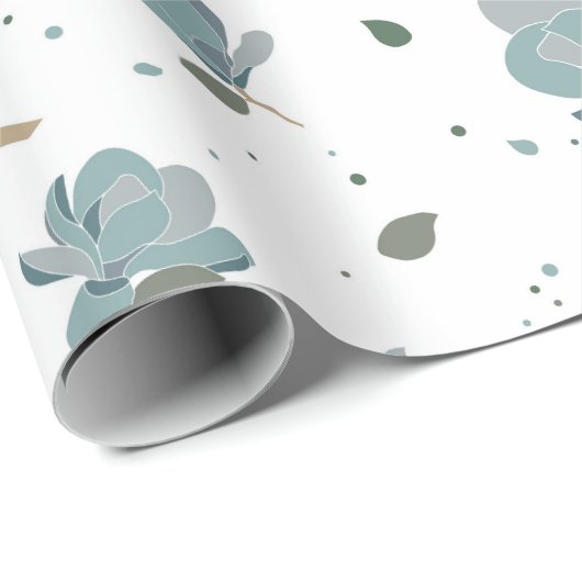 Magnolia flower pattern geschenkpapier (Rolleneckpunkt)