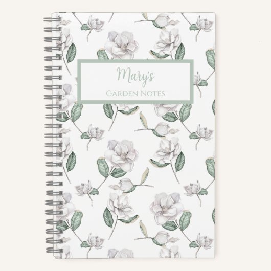 Magnolia Flower Personalized Journal Notebook Notizblock (Vorderseite)