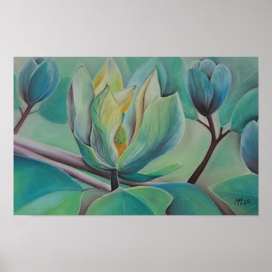 Magnolia Flower Wall Art | Botanical Poster | Soft (Vorne)