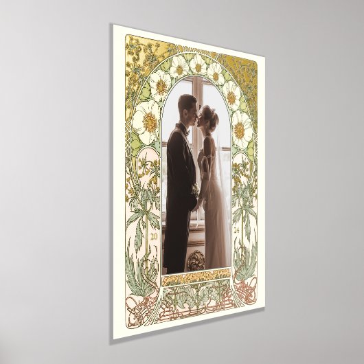 Magnolia Foto Foil Poster Jugendstil Hochzeit (Ablage )