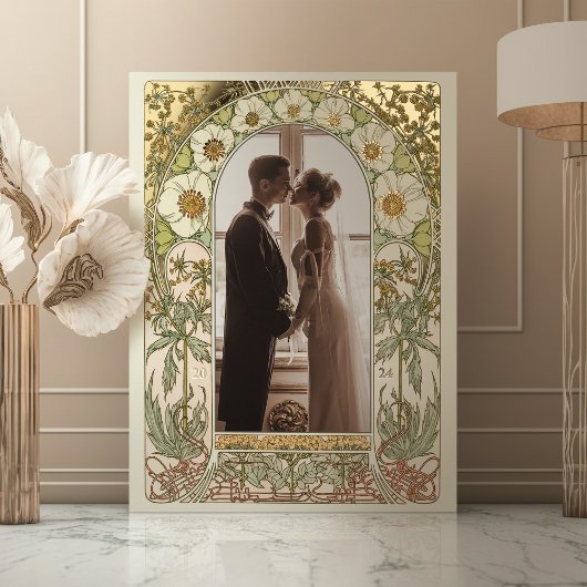 Magnolia Foto Foil Poster Jugendstil Hochzeit