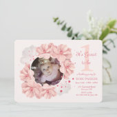 Magnolia Frame Foto Einladung (Stehend Vorderseite)