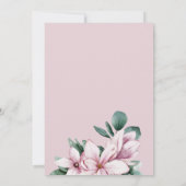 Magnolia Frame Wreath Foto Hochzeit speichern Sie  Save The Date (Rückseite)