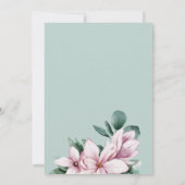 Magnolia Frame Wreath Foto Hochzeit speichern Sie  Save The Date (Rückseite)