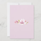 Magnolia Frühlingsflorale Hochzeitseinladungen Einladung (Rückseite)