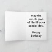 Magnolia Geburtstagskarte (Großes Drucken) Karte (Innenseite)