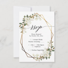 Magnolia-geometrische Rahmen-UAWG RSVP Karte