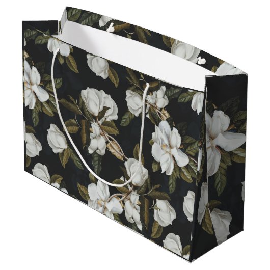 Magnolia Geschenktasche Große Geschenktüte (Rückseite Schrägansicht)