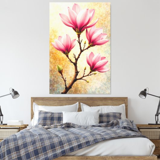 Magnolia Glow Leinwanddruck (Insitu (Schlafzimmer))