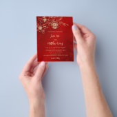 Magnolia Gold Red Chinese Wedding Flyer (Gruppe)