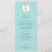 Magnolia Gold Table Setting Wedding Menu Menükarte (Vorderseite)