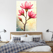 Magnolia Grace Leinwanddruck (Insitu (Schlafzimmer))