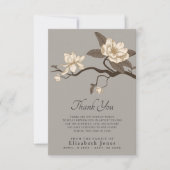 Magnolia Gray Feier des Lebens Dankeschön Karte (Vorderseite)