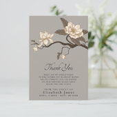 Magnolia Gray Feier des Lebens Dankeschön Karte (Stehend Vorderseite)