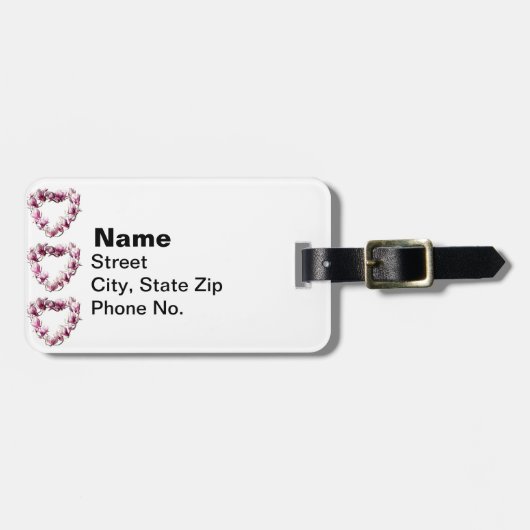 Magnolia Heart Gepäckanhänger (Vorderseite horizontal)