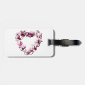 Magnolia Heart Gepäckanhänger (Rückseite horizontal)